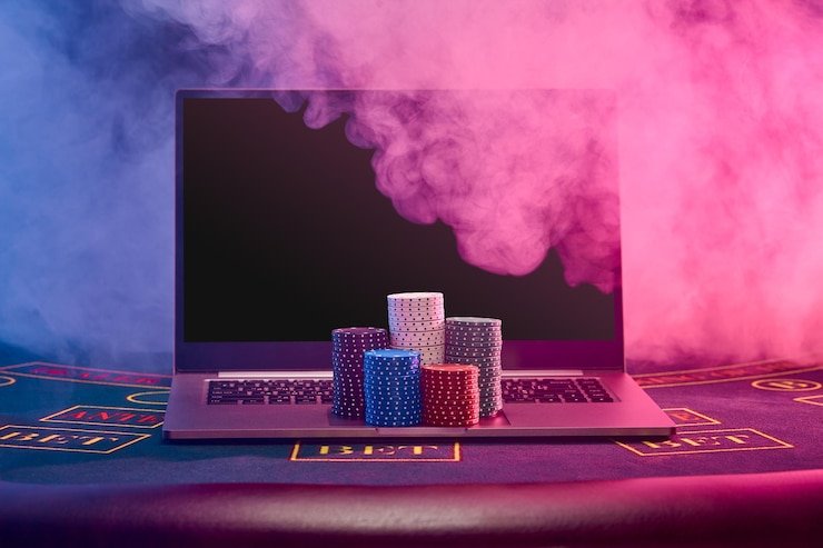Live dealer revealing three-card poker hands at live sdny table